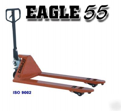 Pallet jack eagle 55, 5500 pounds 3 year pump warrantee