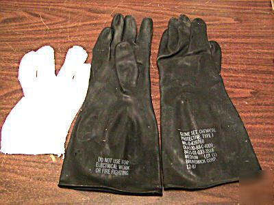 Rubber chemical gloves - medium - 12 pairs