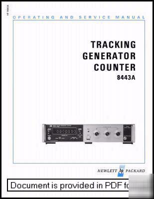 Agilent hp 8443A complete operation & service manual