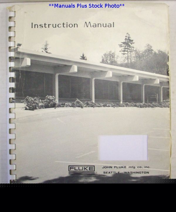 Fluke 80TK operating manual - $5 shipping 