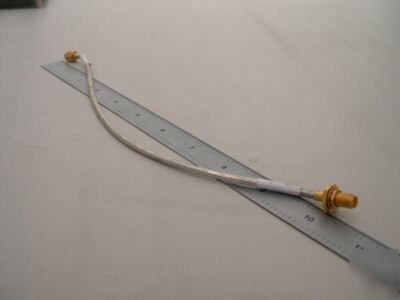 Hp/agilent n female bulkhead to sma male rigid cable