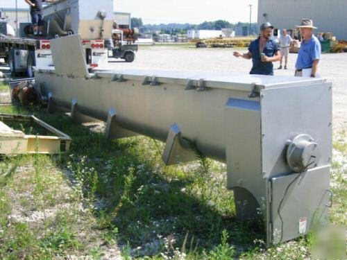18â€ dia x 24â€™ long wolfking ss screw conveyor (4721)
