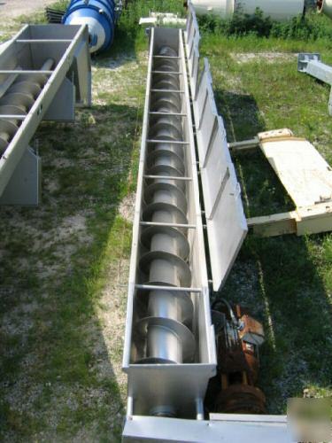 18â€ dia x 24â€™ long wolfking ss screw conveyor (4721)