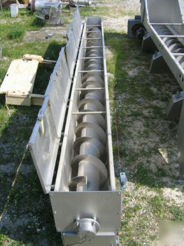 18â€ dia x 24â€™ long wolfking ss screw conveyor (4721)