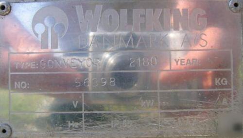 18â€ dia x 24â€™ long wolfking ss screw conveyor (4721)