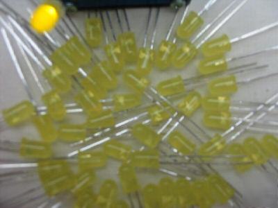 5MM yellow diffused ultra bright light diodes 50 leds