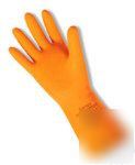 Ansell orange latex protective gloves size 10