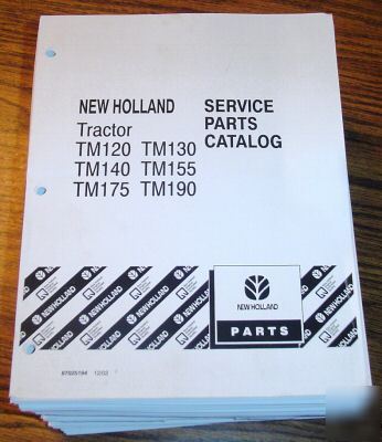 New holland TM120 to TM190 tractor parts catalog TM140
