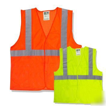 X-large class ii lime traffic safety vest