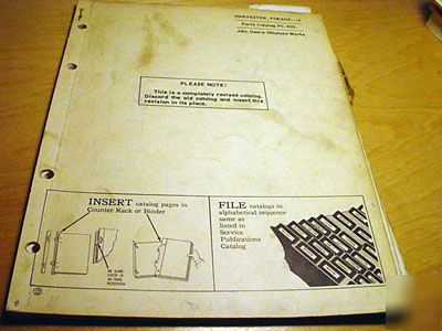 John deere 12 forage harvester parts manual catalog jd