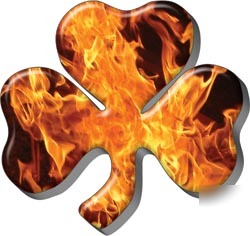 Firefighter shamrock decal reflective 2