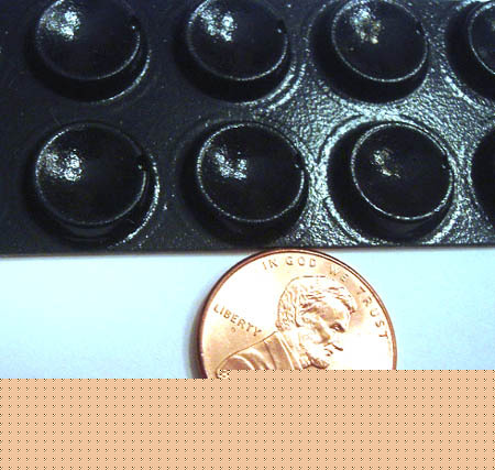 Adhesive rubber feet concave round bumpers black (100)