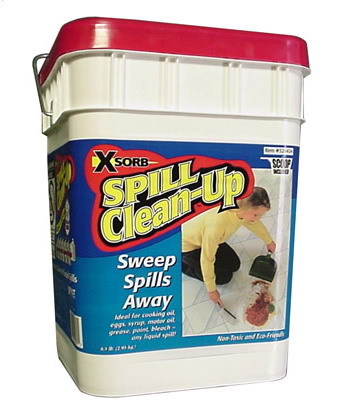 Xsorb spill clean up super absorbent 4 gal pail + scoop