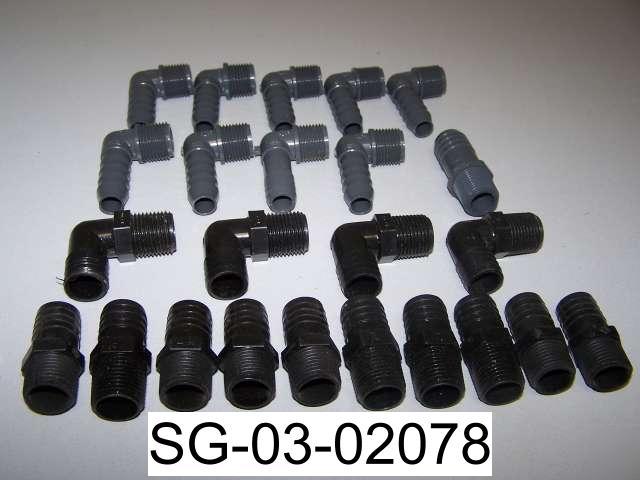 New thogus spears 1/2 mptxinsert hose barbs (22) pvc