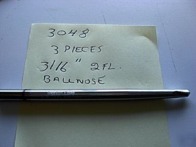 3/16 2 fl hi velocity ball mills lot 3048 3 lots of 1PC