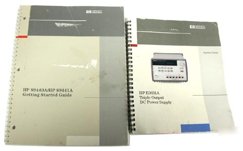 Lot agilent hp analyzer/meter/power supply user guide