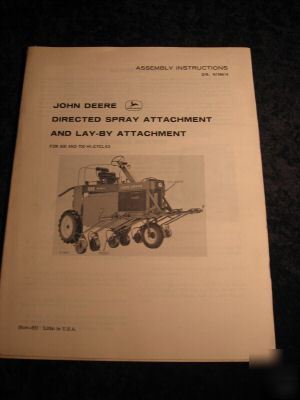 John deere directed spray attach. assembly instructions