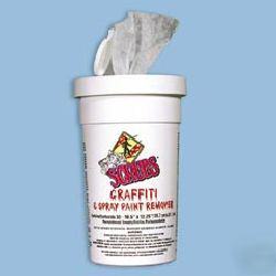 Scrubs graffiti & spray paint remover towels -180 total