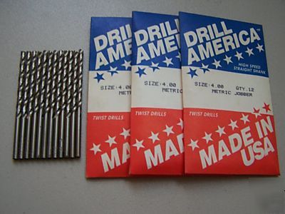 New metric drill bits 4.00 usa made qty 36 