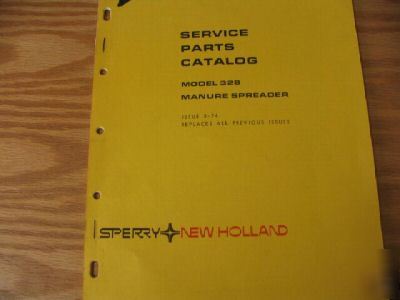 New holland model 328 manure spreader parts catalog