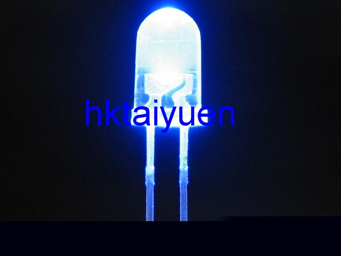 100X blue 3MM led 5000MCD bulb lamp free resistors