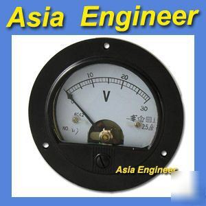 New round analog volt panel meter dc 30V