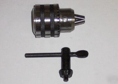 New - heavy duty drill chuck with key 3/64 - 1/2 JT33