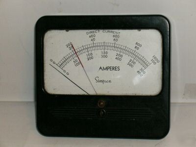 Vintage electronic simpson panel ammeter 1000 amps
