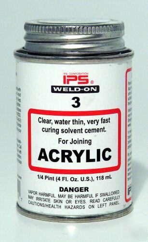 Weldon #3 acrylic/polycarbonate/styrene/petg solvent
