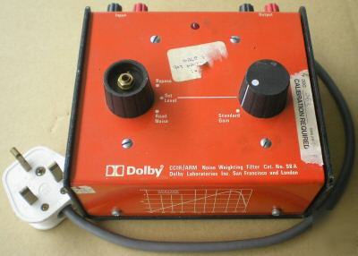 Dolby ccir/arm noise weighting filter cat. no. 98A 