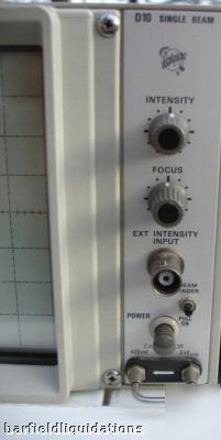 Tektronix 5103N oscilloscope display D10 single beam 