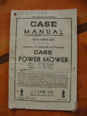 Vintage case manual power mower