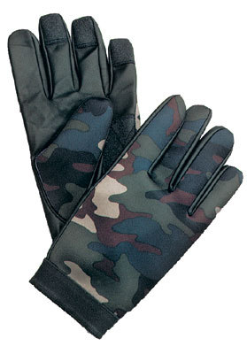 Woodland camoufalge neoprene camo gloves size small