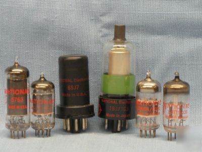 National tubes 5763 12AT7 12AU7A 12AX7A 6SJ7 more