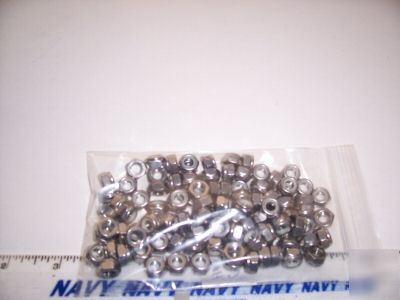 100 6MM-1.00 nylock hex nuts stainless steel