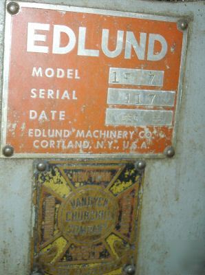 Edlund 5 spindle drill press 12 x 63 table model 1F 7