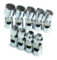 9 pc. 3/8IN. dr. sae 12 point flex socket set - sk tool