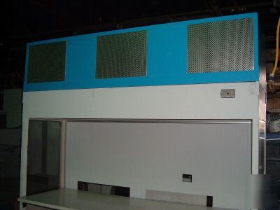 Used flowhood with table lights and panels 110V bench 