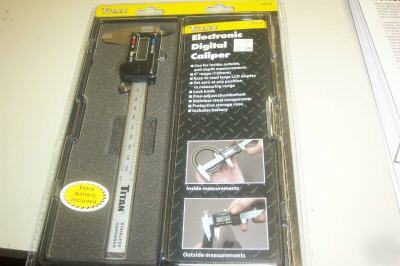 Titan electronic digital caliper w/ case nip#23175