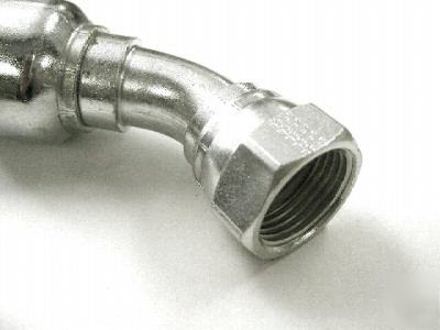 Hydraulic fitting 3/8 inch 45 degree fjic for 1/4 hose