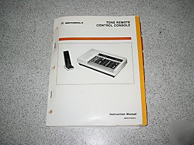 Motorola tone remote console manual #68P81015E55