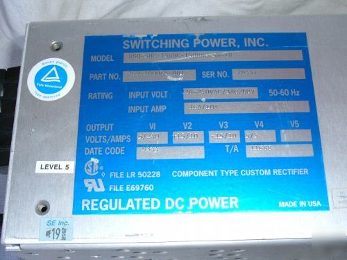 Switching power inc hsq-5HG-15HHG-15HHHG-5M-yu 