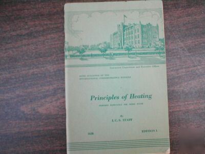 Vintage 1950 principles of heating home study book heat