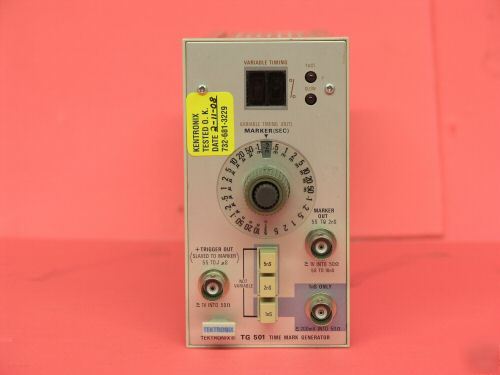 Tektronix TG501 time mark generator. fits tm 500/5000.