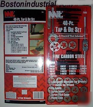New 40PC. tap & die set with warranty