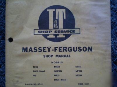 Massey-ferguson shop manual ( 1960 )