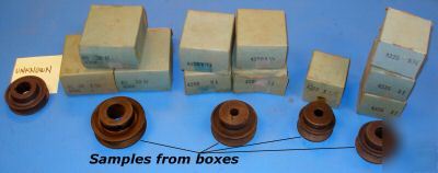 New maurey v-belt pulleys various sizes lot/ 13 steel