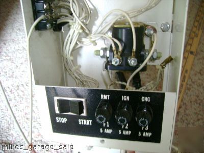 Generator remote starter panel fuses rectifiers solenoi