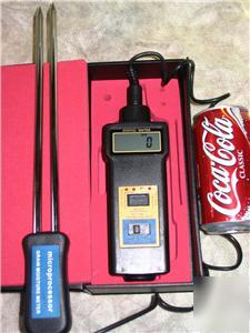 Digital grain moisture/temp. meter rice,corn,wheat,hay