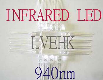 50P 5MM infrared led lamp wave length 940NM custom diy
